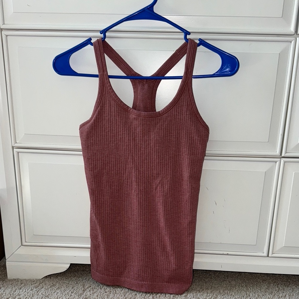 Women's Ribbed Tank Top - Mauve